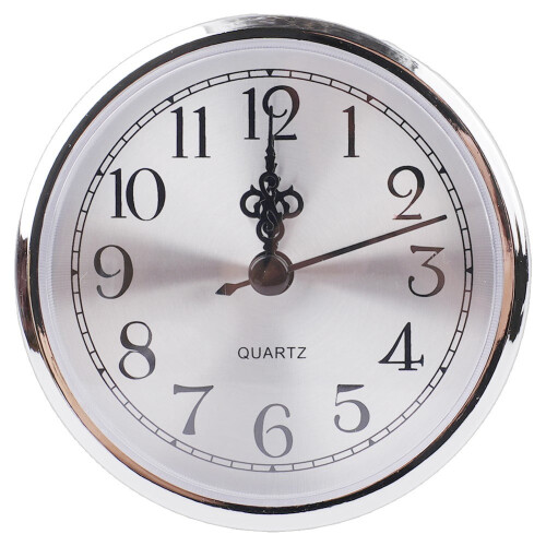 Quartz Clock Movement Insert 90mm Arabic Numbers Gold Silver 1