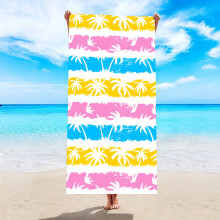Lightweight Ultras-fine Microfiber Beach Towel, Sand-Resistant, Quick-Drying, Highly Absorbent, Soft & Portable – Compatible with Polyester