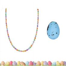 4.9FT Colorful Foam Easter Egg Garland Hanging Decor with Speckled Eggs for Mantle, Window, Spring Party & Home Decor