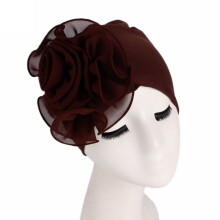 Chemo Turban Hats for Women - Elastic Flower Beanie Headwrap Caps Solid Color Grate for Cancer Hair Cover