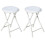 Nyxi Set of 2 Round Compact Folding Stool for Home Office (2 X Stool, White) 1