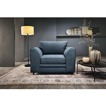 Abakus Direct Armchair in Teal - Darcy Lounge Chairs for Living Room with Brushed Cotton Fabric | Single Arm Chair Sofa | Living Room Armchairs and