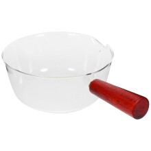 Heat-Resistant Glass Stockpot with Wooden Handle