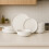 12-Piece Stoneware Dinner Plates Bowls Set, Microwave and Dishwasher Safe, Stackable Matte Glaze Kitchenware for 4 People 1