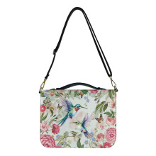 Hummingbird Flower Butterfly Print Leather Bible Case Women