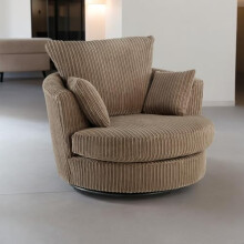 Sofa Selection Jumbo Cord Swivel Chair Infuse Your Space with Modern Elegance! Experience Supreme Comfort and Effortless 360-Degree Rotation - Ideal