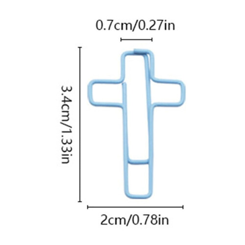 Macaron Color Cross Paper Clips 50 pcs