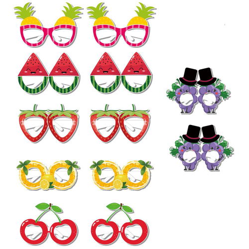 12-Piece Fruit-Themed Paper Sunglasses