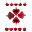 Heart-Shaped Ornaments Red Pink Silver Glitter 36 Pcs 1