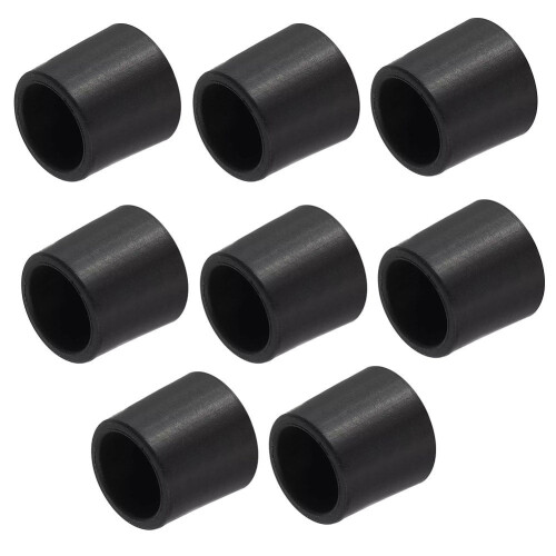 Rubber Door Stop Bumper Tips 8 Pack Black