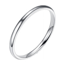 Women's 925 Sterling Silver White Geometry Wedding Band