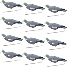 (12x Plastic Decoy Pigeon) KCT Decoy Pigeon Fake Hunting Bird