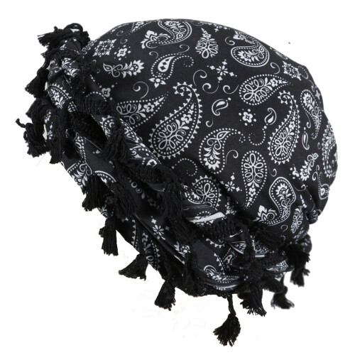 Adjustable Twist Head Wrap Breathable Soft Sweat-Black