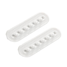 Soft Silicone Sliding Buckles 7 Position Adjuster Nonslip-White