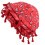 Twist Head Wrap Skull Hat with Braid Moisture-bright red 1