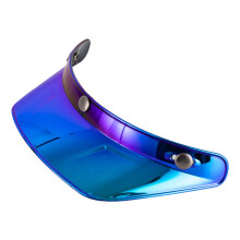 Universal Retro Helmet Sunvisor With 3 Snap-Transparent Blue