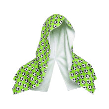 Serviette athlétique modelée par football légère et-Vert