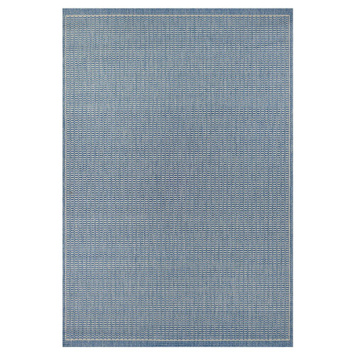 Recife Saddle Stitch Area Rug Champagne Blue 5.3x7.6 ft