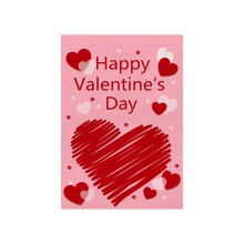 Double-Sided Valentine’s Day Garden Flag, Linen Reversible Outdoor Decor for Porch, Patio & Yard – Compatible with Standard Flagpoles