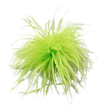 Broche de pluma verde esponjosa para sombreros, bolsos, bolsillos del pecho.