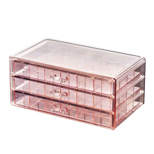 Jewelry Organizer Box Transparent Plastic 72-Compartment 1