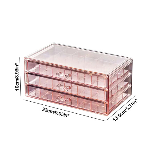 Jewelry Organizer Box Transparent Plastic 72-Compartment 2