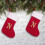 Monogramm-Weihnachtsstrumpf, roter Plüschstrumpf mit Manschette, 30 x 21 cm 5