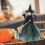 Halloween Indoor Decorations Black Ghost Witch Dolls Set of 5