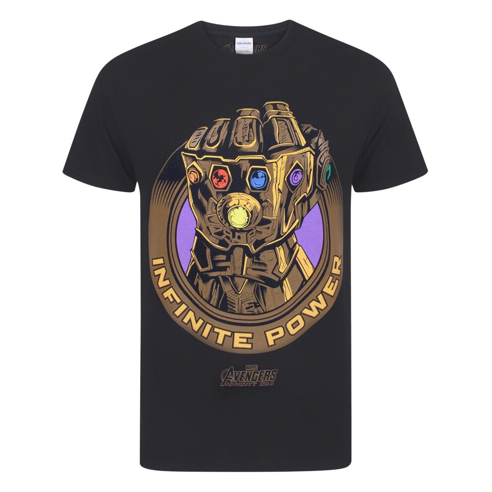 Marvel (Xl, ) Avengers Infinity War Mens Thanos Infinity Gauntlet T-Shirt Black