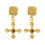 Cross-Shaped Micro-Inlaid Alloy Earrings 5