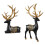 2 sculture di renne in resina - Statuine decorative nere 5