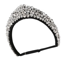 Bandeau de Styles baroques avec strass, couronne Design-Blanc