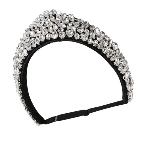 Bandeau de Styles baroques avec strass, couronne Design-Blanc