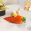 Ceramic Rabbit with Carrot Statue Easter Ornament 1