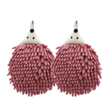 Hand Towels For Bathroom Hedgehog Chenille Hand Towel Cute Hanging Hand Wipe Ball Hand Towel Thickened Absorbent Hangable Multifunctional Hand Towel