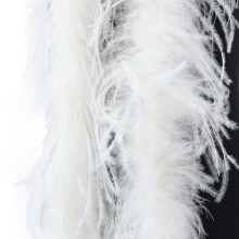 Ostriches Plumage Accent Scarf For Dance Costume And Home-White