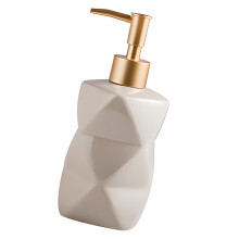 Nordic Glazed Ceramic Soap Dispenser with Weight-Dark Khaki