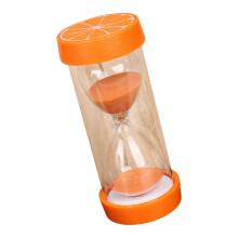 Glazen zandloper van 5 minuten, zandloper, ideaal voor-oranje1