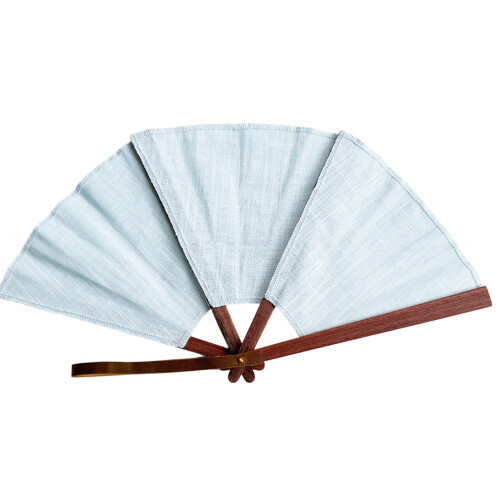 Éventail en bois et lin fabriqué à la main, accessoires de-6