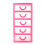 Bureaulade-organizer van kunststof met 5 laden, rood 3