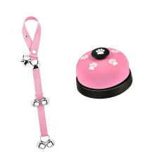 2PCS Pet Doorbell Rope With Metal Bells And Training-Pink
