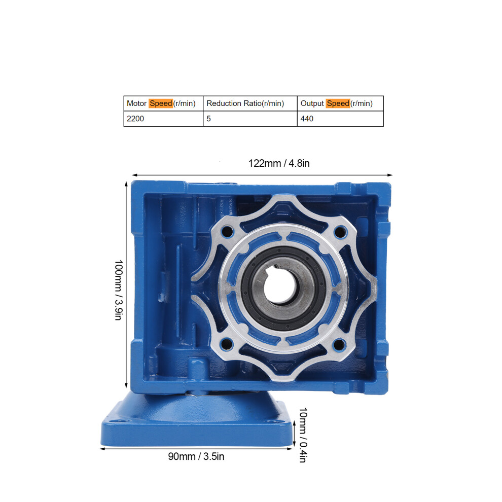 24V 90W DC Worm Gear Motor 5.5A 2200rpm