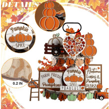 Thanksgiving Layered Tray Decoration Set 23 Piece