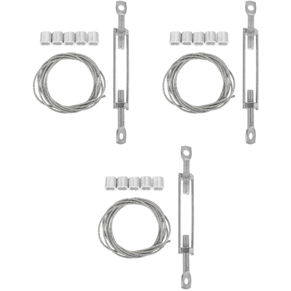 3Sets Sturdy Silver Scaffold Wire Fastening Set Stainless Steel Ladder 331705311093