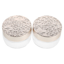 2St Mini Plastic Poederdoos Met Puff, Herbruikbaar Voor Losse Make-Up
