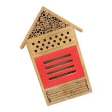 HĂ´tel d'abeilles en bois, maison d'insectes pour-Couleur peinte
