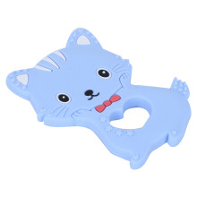 Cartoon Cat Silicone Teether, Pink
