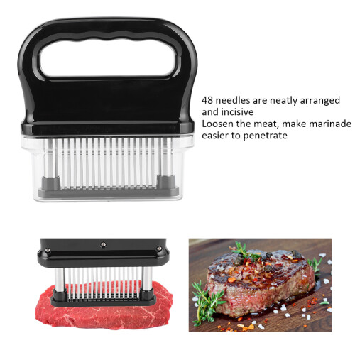 Black 48-Needle Beef Steak Tenderiser