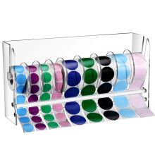 Transparante stickerdispenser op rol, aan de muur te monteren,