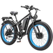 2026 KETELES 26" Dual motor E-Bike 4000W 52V 32AH 38MPH Black